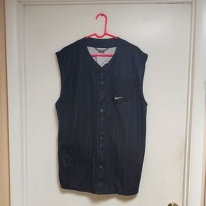 NIKE BLACK XL SLEEVELESS BOTTON DOWN #31 JERSEY